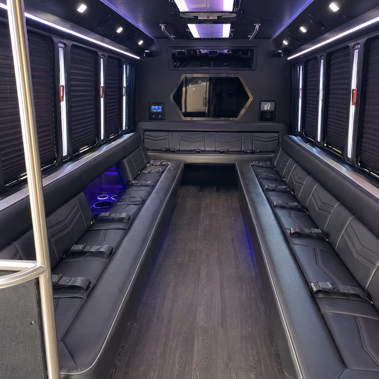 st joseph 18 passenger party bus interior