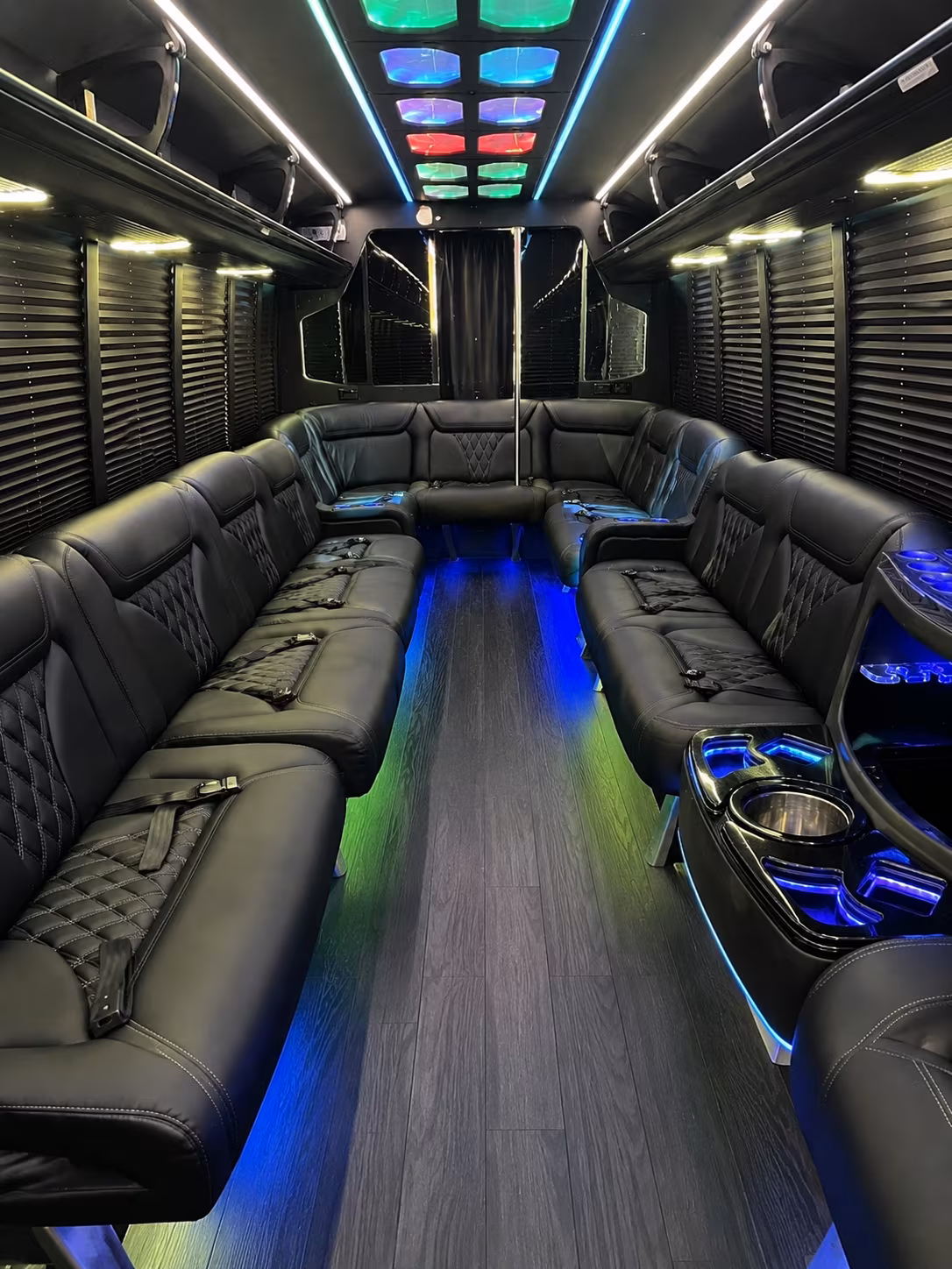 st joseph 20 passenger party bus interior