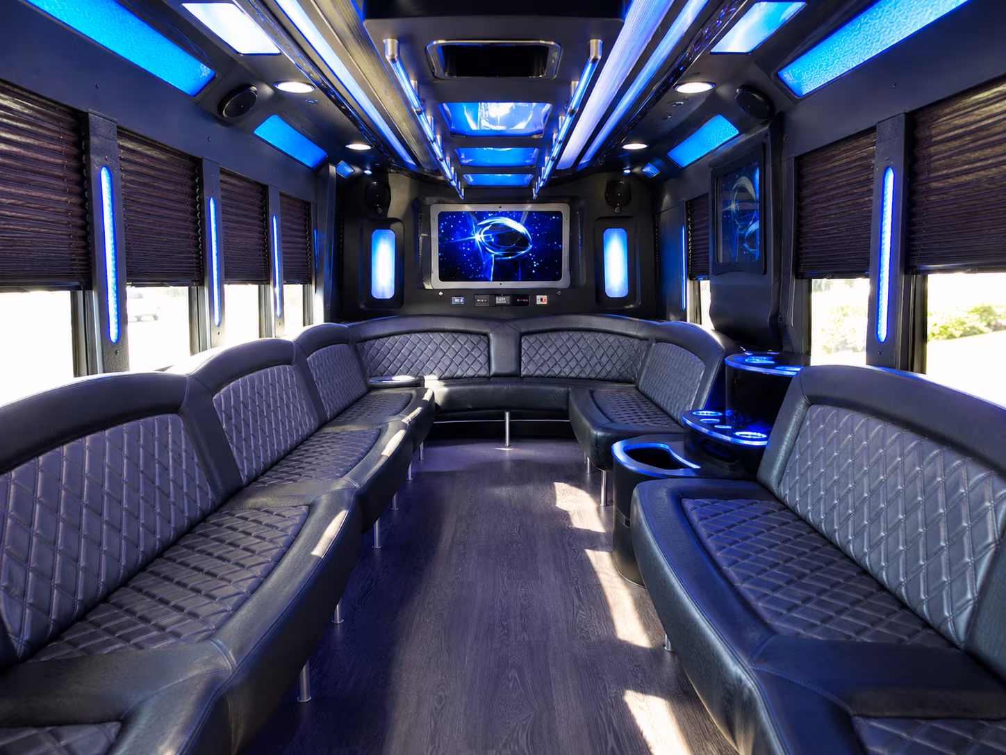 st joseph 28 passenger party bus inside