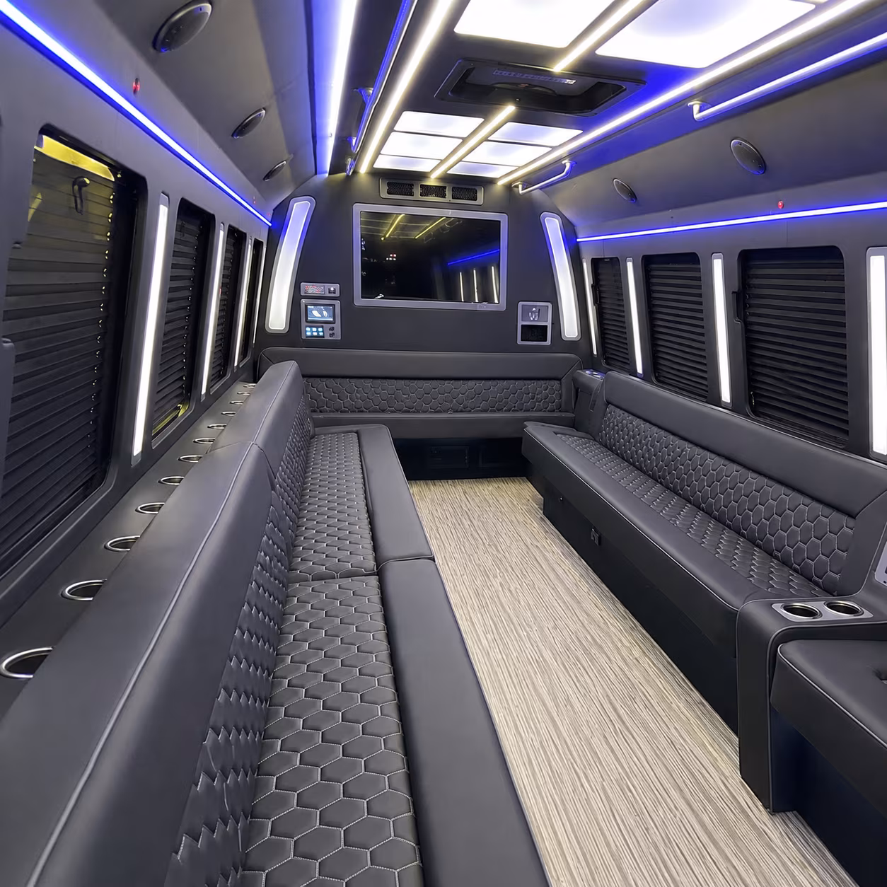 st joseph 40 passenger party bus inside