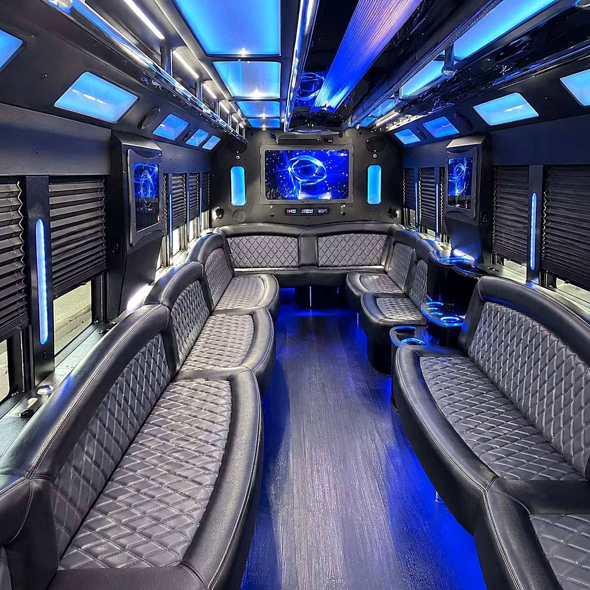 st joseph 50 passenger party bus interior