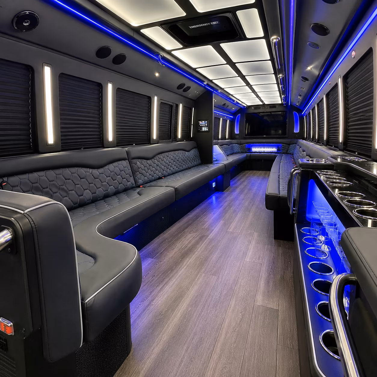 st joseph party bus rental interior